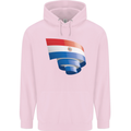Curled Paraguay Flag Paraguayan Day Football Mens 80% Cotton Hoodie Light Pink