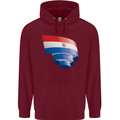 Curled Paraguay Flag Paraguayan Day Football Mens 80% Cotton Hoodie Maroon