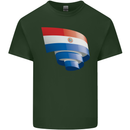 Curled Paraguay Flag Paraguayan Day Football Mens Cotton T-Shirt Tee Top Forest Green
