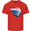 Curled Paraguay Flag Paraguayan Day Football Mens Cotton T-Shirt Tee Top Red