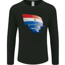 Curled Paraguay Flag Paraguayan Day Football Mens Long Sleeve T-Shirt Black