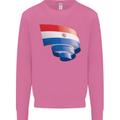 Curled Paraguay Flag Paraguayan Day Football Mens Sweatshirt Jumper Azalea