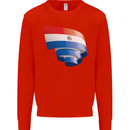 Curled Paraguay Flag Paraguayan Day Football Mens Sweatshirt Jumper Bright Red