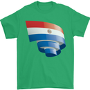 Curled Paraguay Flag Paraguayan Day Football Mens T-Shirt 100% Cotton Irish Green