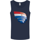 Curled Paraguay Flag Paraguayan Day Football Mens Vest Tank Top Navy Blue