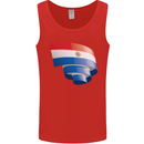 Curled Paraguay Flag Paraguayan Day Football Mens Vest Tank Top Red