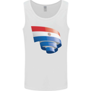 Curled Paraguay Flag Paraguayan Day Football Mens Vest Tank Top White