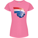 Curled Paraguay Flag Paraguayan Day Football Womens Petite Cut T-Shirt Azalea
