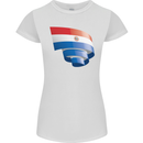 Curled Paraguay Flag Paraguayan Day Football Womens Petite Cut T-Shirt White