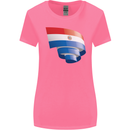 Curled Paraguay Flag Paraguayan Day Football Womens Wider Cut T-Shirt Azalea