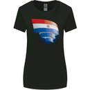 Curled Paraguay Flag Paraguayan Day Football Womens Wider Cut T-Shirt Black
