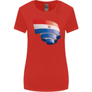 Curled Paraguay Flag Paraguayan Day Football Womens Wider Cut T-Shirt Red