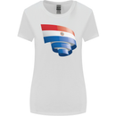 Curled Paraguay Flag Paraguayan Day Football Womens Wider Cut T-Shirt White
