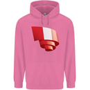 Curled Peru Flag Peruvian Day Football Childrens Kids Hoodie Azalea