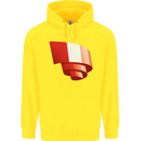 Curled Peru Flag Peruvian Day Football Childrens Kids Hoodie Yellow