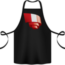Curled Peru Flag Peruvian Day Football Cotton Apron 100% Organic Black