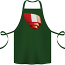 Curled Peru Flag Peruvian Day Football Cotton Apron 100% Organic Forest Green