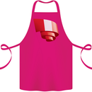 Curled Peru Flag Peruvian Day Football Cotton Apron 100% Organic Pink