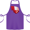 Curled Peru Flag Peruvian Day Football Cotton Apron 100% Organic Purple