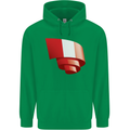 Curled Peru Flag Peruvian Day Football Mens 80% Cotton Hoodie Irish Green