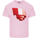 Curled Peru Flag Peruvian Day Football Mens Cotton T-Shirt Tee Top Light Pink