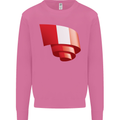 Curled Peru Flag Peruvian Day Football Mens Sweatshirt Jumper Azalea