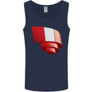 Curled Peru Flag Peruvian Day Football Mens Vest Tank Top Navy Blue