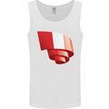 Curled Peru Flag Peruvian Day Football Mens Vest Tank Top White