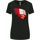 Curled Peru Flag Peruvian Day Football Womens Wider Cut T-Shirt Black