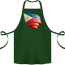 Curled Philippines Flag Philipino Day Football Cotton Apron 100% Organic Forest Green
