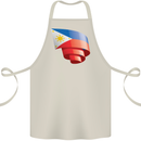 Curled Philippines Flag Philipino Day Football Cotton Apron 100% Organic Natural