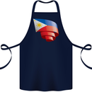Curled Philippines Flag Philipino Day Football Cotton Apron 100% Organic Navy Blue
