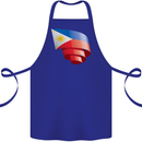 Curled Philippines Flag Philipino Day Football Cotton Apron 100% Organic Royal Blue