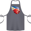 Curled Philippines Flag Philipino Day Football Cotton Apron 100% Organic Steel