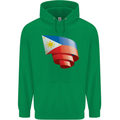 Curled Philippines Flag Philipino Day Football Mens 80% Cotton Hoodie Irish Green