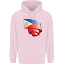 Curled Philippines Flag Philipino Day Football Mens 80% Cotton Hoodie Light Pink