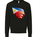 Curled Philippines Flag Philipino Day Football Mens Sweatshirt Jumper Black