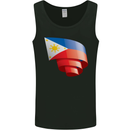 Curled Philippines Flag Philipino Day Football Mens Vest Tank Top Black