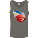 Curled Philippines Flag Philipino Day Football Mens Vest Tank Top Charcoal