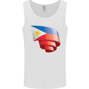Curled Philippines Flag Philipino Day Football Mens Vest Tank Top White