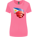 Curled Philippines Flag Philipino Day Football Womens Wider Cut T-Shirt Azalea