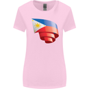 Curled Philippines Flag Philipino Day Football Womens Wider Cut T-Shirt Light Pink