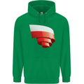 Curled Poland Flag Polish Day Football Childrens Kids Hoodie Irish Green