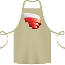 Curled Poland Flag Polish Day Football Cotton Apron 100% Organic Khaki