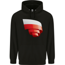 Curled Poland Flag Polish Day Football Mens 80% Cotton Hoodie Black