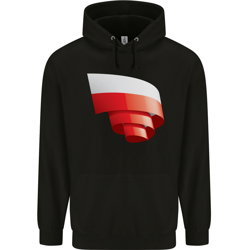 Curled Poland Flag Polish Day Football Mens 80% Cotton Hoodie Black