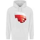 Curled Poland Flag Polish Day Football Mens 80% Cotton Hoodie White