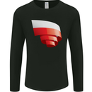 Curled Poland Flag Polish Day Football Mens Long Sleeve T-Shirt Black