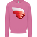 Curled Poland Flag Polish Day Football Mens Sweatshirt Jumper Azalea