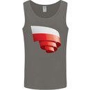 Curled Poland Flag Polish Day Football Mens Vest Tank Top Charcoal
